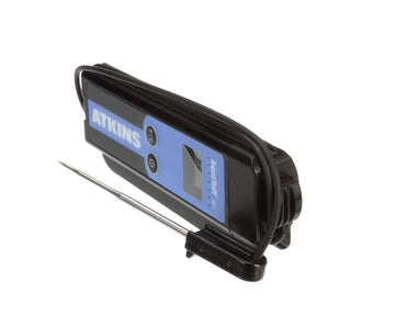 Atkins AquaTuff Waterproof Thermocouple Thermometer with Wrap and Stow DuraNeedle Probe by Cooper – Black, Model 35132