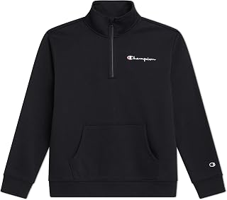 Champion Boys' Long Sleeve Fleece Quarter Zip Sweatshirt