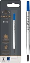 Refill For Parker Roller Ball Pens, Medium Conical Tip, Blue Ink