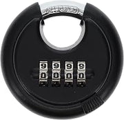 RoadPro Combination Disc Padlock, Hardened Steel, Weather-Resistant, Silver, 2.5x2.5x2.5 Inches, 3 Pack