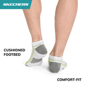 Men's 3-Pack Performance Golf Low Cut Socks by Skechers – Polyester Nylon Blend, Safety Yellow/White/Black, Model S114660HG