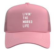 Marko Living The Marko Life Name Trucker Hat with Adjustable Mesh Back by Marko Living The Marko Life Birthday Funny – Polyester, Pink