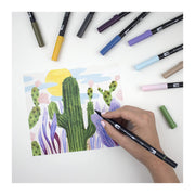 DUAL BRUSH by Tombow – Plastic, Alice Blue, Pack of 6, Model ABT-291