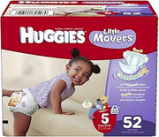 HUGGIES Little Movers Diapers, Size 5, Big Pack, 52 Count (packaging may vary)