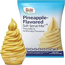 Dole Pineapple Soft Serve Mix, Frozen Dessert Mix, 4.4 lb (4 Pack) | Pineapple soft serve with sweet, tropical fruit flavor; dairy-free, just add water for frozen treats and soft serve desserts