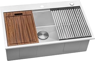 Ruvati 33x22-in 16-Gauge Workstation Topmount Kitchen Sink - RVH8003