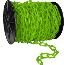 Mr. Chain Plastic Barrier Chain Reel, Green, 100 ft Length (51114)