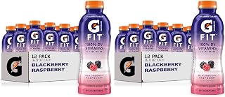 Gatorade Fit Electrolyte Beverage,Healthy Real Hydration,Blackberry Raspberry,16.9.oz Bottles,(Pack of 24)