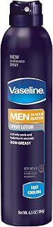 Vaseline Men Spray & Go Body Lotion Spray, Cooling, 6.5 oz