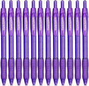 Paper Mate Profile Retractable Ballpoint Pens, Bold Point 1.4mm (12-Pack-Ballpoint, Purple)