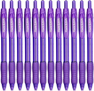 Paper Mate Profile Retractable Ballpoint Pens, Bold Point 1.4mm (12-Pack-Ballpoint, Purple)