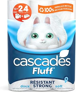 CASCADES TISSUE GROUP Strong Fluff Bathroom Tissue, 12 CT