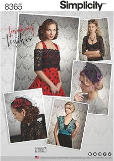 Simplicity Sewing Template 8365, Women's Costume Accessories Sewing Pattern, 5 Pieces, Sizes 6-14