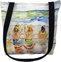 Betsy Drake TY608S 13 x 13 in. Bottoms Up Small Tote Bag Black
