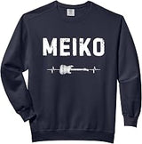 Meiko Guitar Heartbeat Music Guitarist Retro Vintage Comfort Colors Adult Sweatshirt
