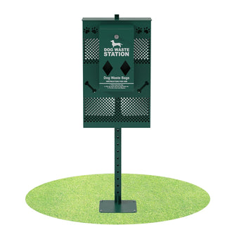 Locking Trash Can by Flash Furniture – Set of 1, 10.0 gallons, Steel, Green, Model YAN-G5S065425-GG