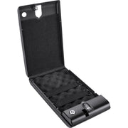 Portable Biometric Keypad Lock Box Handgun Pistol Security Safe by Barska – Plastic, White, Model CB12776