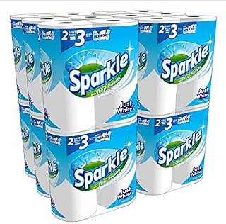 Sparkle Paper Towels 24 Giant Rolls ,2-ply Paper Towel Pick-A-Size Sheet Classic Sparkle Just White Pick A Size