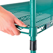 Nexel 2 Tier Wire Shelving Starter Unit by Global Industrial – Steel, Green, Model 24483G2