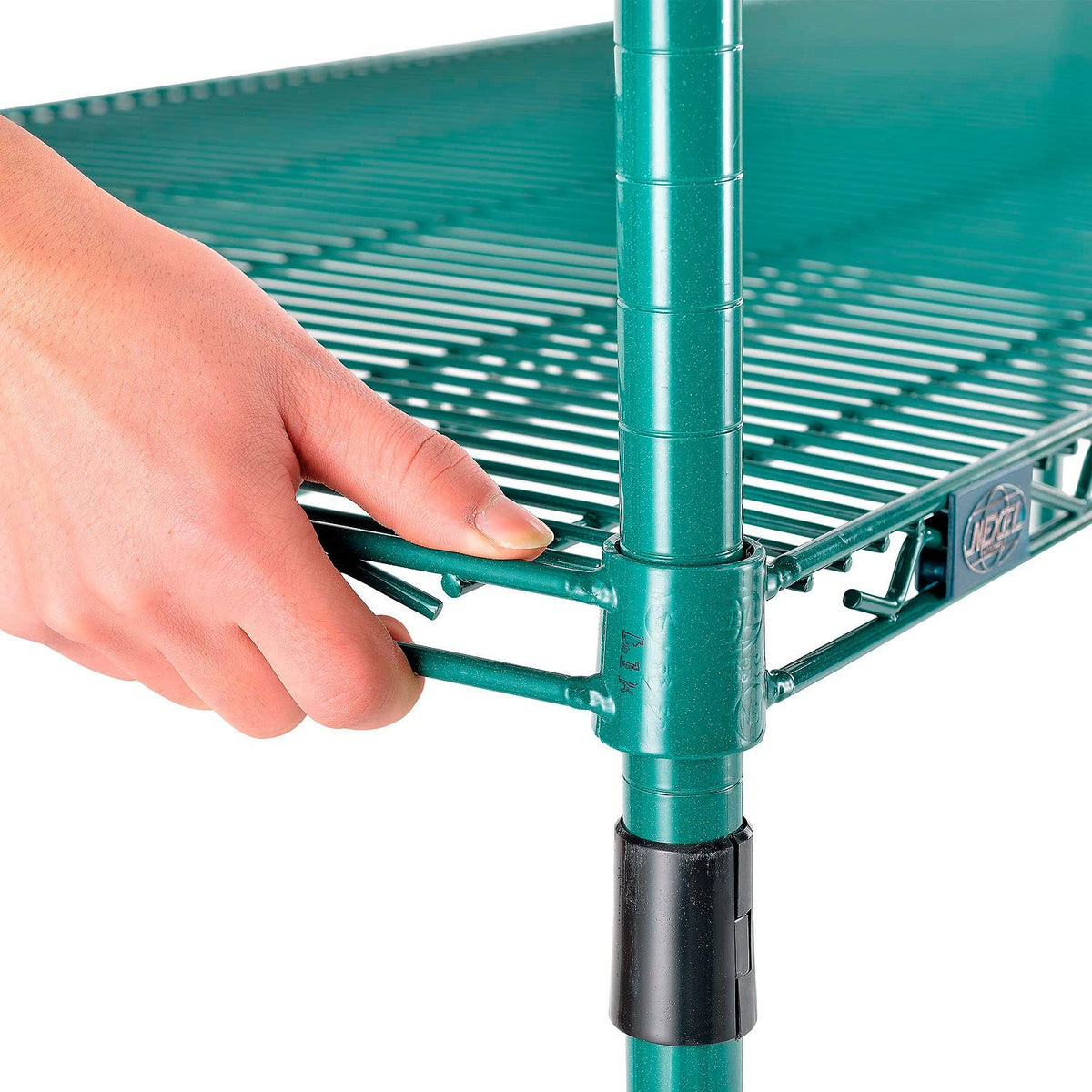 Nexel 3 Tier Wire Shelving Starter Unit by Global Industrial – 3, Steel, Green, Model 21543G3