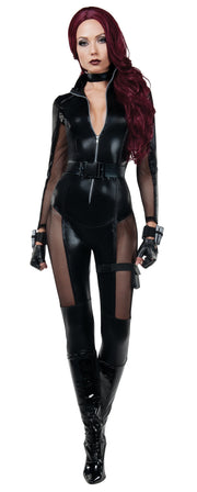 Avenging Assassin Womens Costume (Medium) Black by Starline – Medium, Polyester, Black, Model S8018-Blck-M