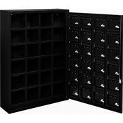 24 Doors Tablet & Cell Phone Locker by Global Industrial – Alloy Steel, Black, Model 493332BK