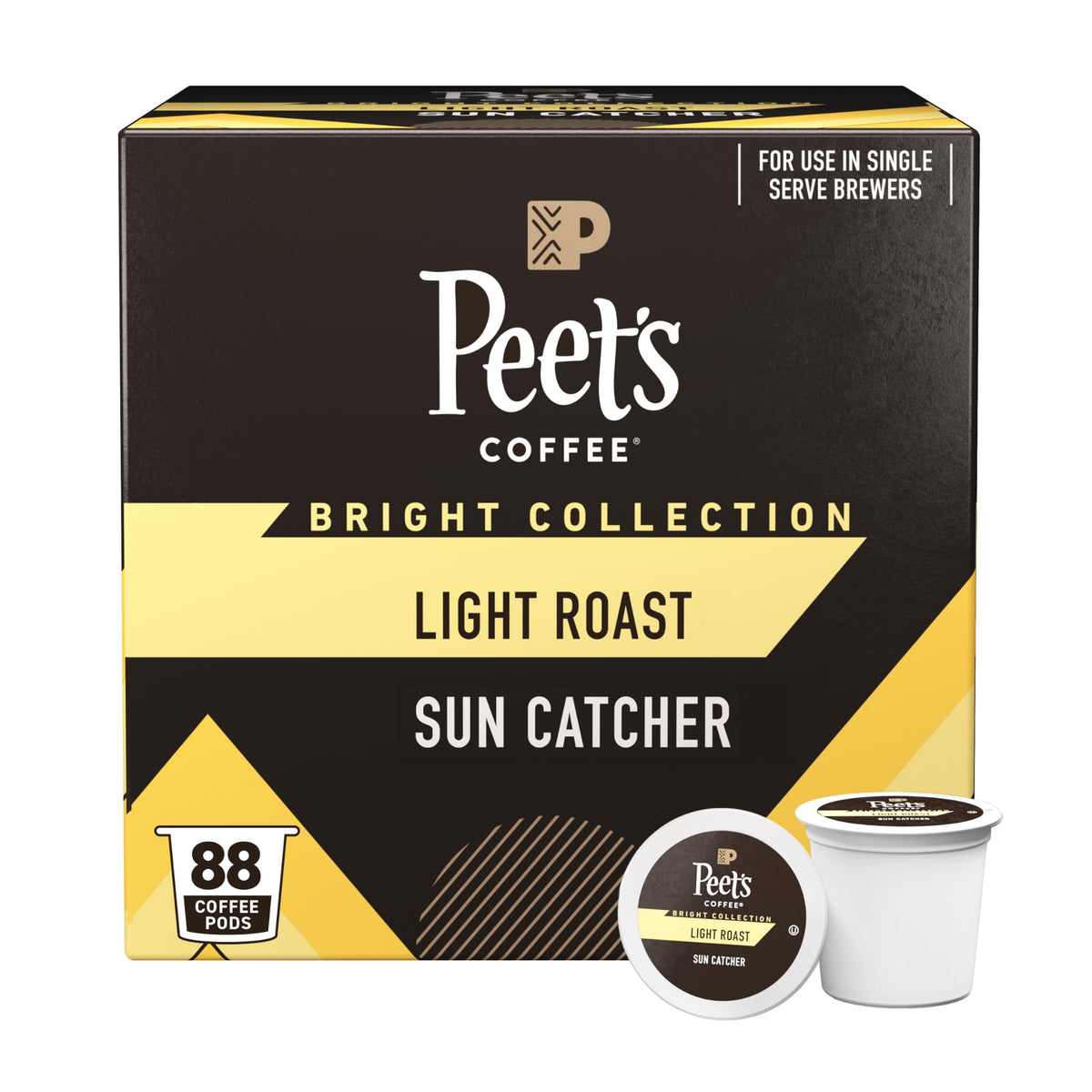 Peet's Coffee Light Roast / 22 Count (Pack of 4) / 4 Single-Serve Capsules & Pods