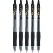 G2 Premium Gel Pens by PILOT – 5 Count (Pack of 1), Plastic, Black, Model 31078