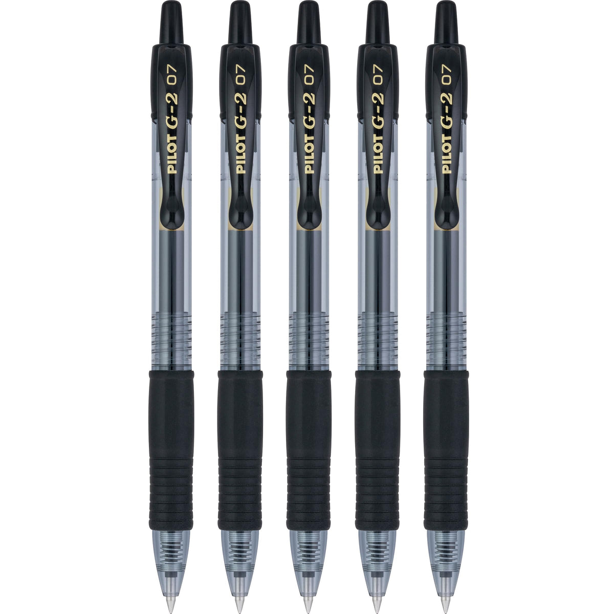 G2 Premium Gel Pens by PILOT – 5 Count (Pack of 1), Plastic, Black, Model 31078