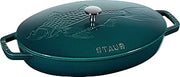 STAUB 40501-125 Fish Signature Oval Hot Plate Lamer Two-Handed Cast Iron Pot, Induction Compatible
