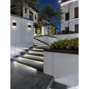 Clyde LED Outdoor Wall Sconce Black by Lighting Design – 8", Aluminum, Black, Model OD507W9BK