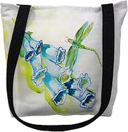Betsydrake TY019S 13 x 13 in. Foxglove Tote Bag - Small Black