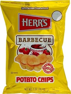 HERR'S Barbecue Potato Chips, Pack of 84 bags