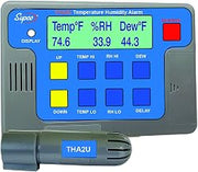 Supco THA2U Temperature, Humidity, and Dew Point Alarm | Data Logger and Measurement Recorder, Monitor for Supermarkets, Restaurants, Florists, and Computer Rooms