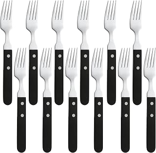 Amefa Black Pizza Steak - 12 steak forks