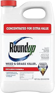 Roundup Weed & Grass Killer4 Concentrate, 1 gal. | Weed Killer Concentrate, Use In and Around Flower Beds, Walkways, Driveways and Along Fences, Visible Results in Hours