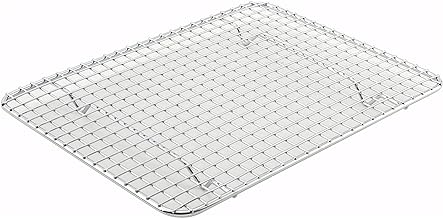 Winco Pan Grate, 8-Inch by 10-Inch,Chrome, Half Size | Baking support, Foodservice, Great for Steam Tables, Buffets and Food Preparation