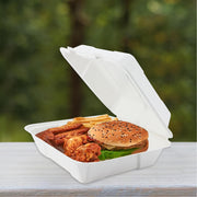 8 inch Hinged Containers by Responsible Products – 5.3 liters, Other, Classic White, Model RP-8X8HC-NPAW-200
