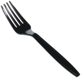 Fineline Settings Extra Heavy Cutlery Black Forks, Bulk Pack 1000 Pieces