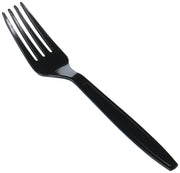 Fineline Settings Extra Heavy Cutlery Black Forks, Bulk Pack 1000 Pieces