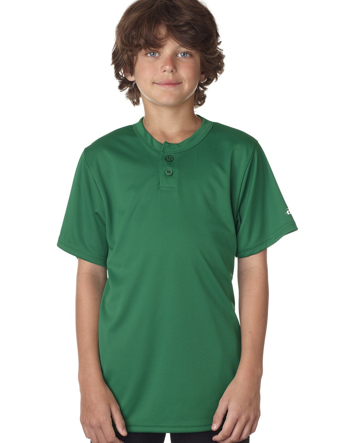 B-Core Youth Placket Jersey XS Kelly by Badger – Kelly, Model B2930