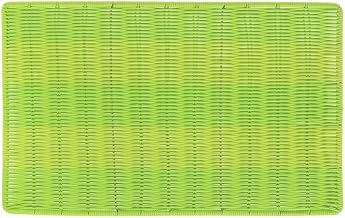 HUBERT Green Wicker Display Mat Rectangular Sushi Mat - 24" L x 12" W x 1/4" H