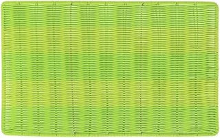 HUBERT Green Wicker Display Mat Rectangular Sushi Mat - 24" L x 12" W x 1/4" H