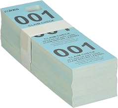 Winco Blue Coat Check Tickets 500 Per Box (Pack of 500) | Restaurants, Great for Appetizers, Desserts, Buffet Displays and Catering