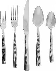 Fortessa Dorada 18/10 Stainless Steel Flatware, 5 Piece Place Setting, Service for 1