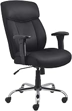 Fabric Mesh Big and Tall Chair, Black, Adjustable Arms, High Back