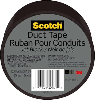 Scotch Duct Tape, 1.88 in x 20 yd, Jet Black, 1 Roll (920-BLK-C)