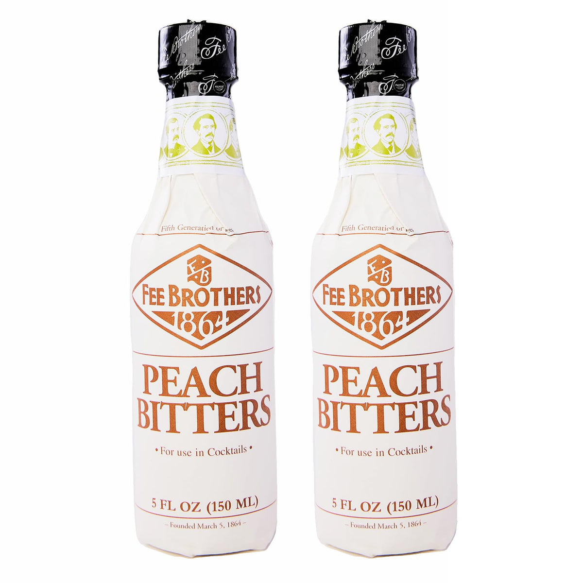 Peach Cocktail Bitters - 5 oz - 2 Pack by Fee Brothers – 5 Ounce (Pack of 2), Pack of 2, Model NQX-9MP-9MR