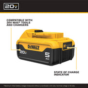 20V MAX 5 Ah Lithium Ion Battery 2-Pack () by DEWALT – 20V MAX, Plastic, Black/Yellow, Pack of 2, Model DCB205-2
