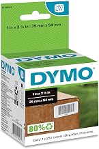 DYMO Sanford Multipurpose Label - 1" Width x 2.12" Length - 250/Roll - 2 Roll - White